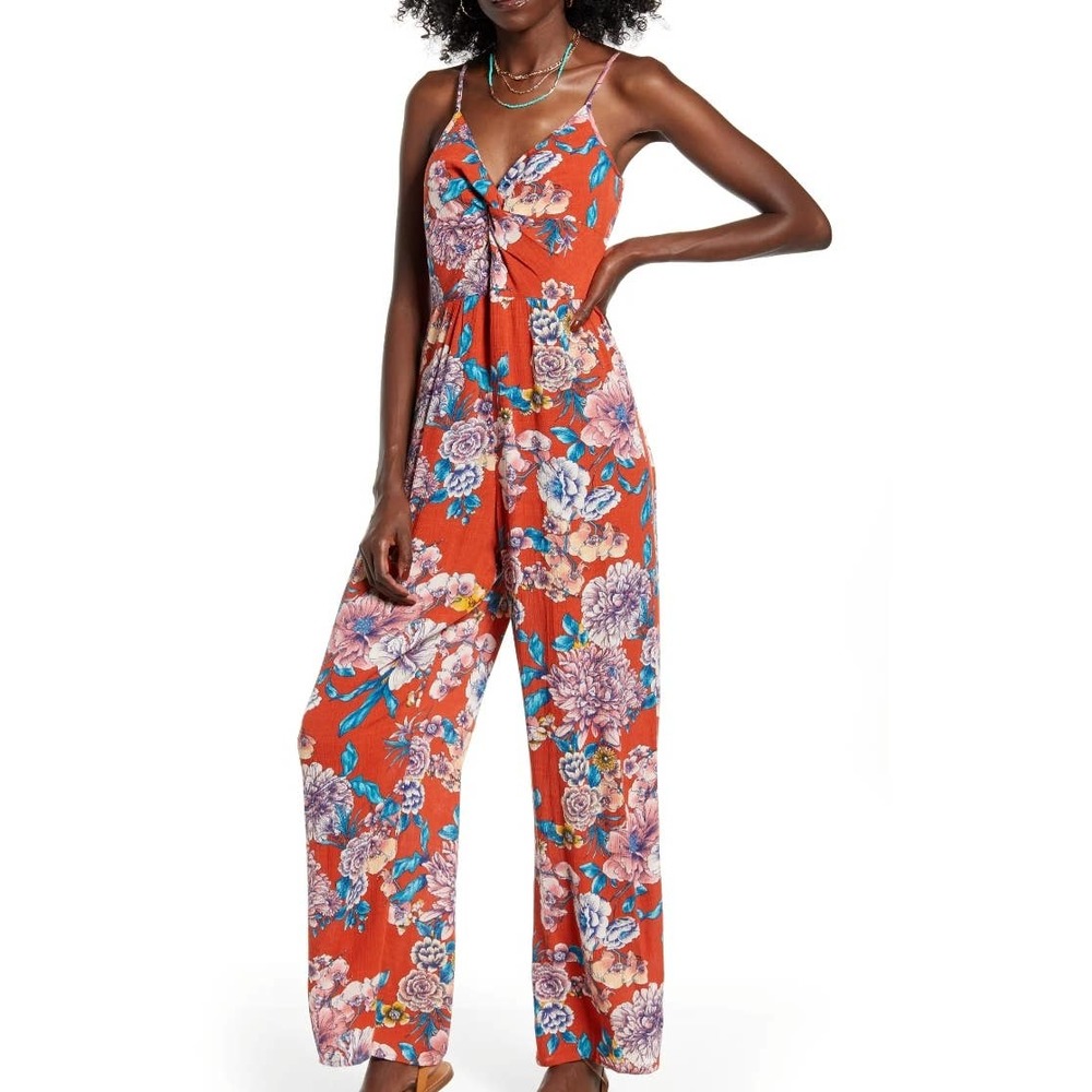 Band of Gypsies Dahlia Print Jumpsuit - Size M